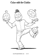 Pumpkin Goblin Kids Halloween Games - Coloring Game Download